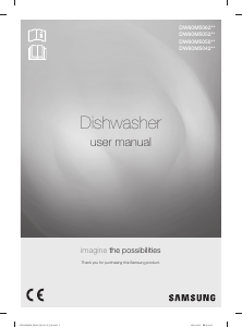 Manual Samsung DW60M5062FW/TR Dishwasher