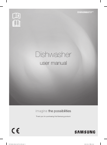 Manual Samsung DW60M6072FW Dishwasher