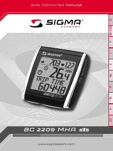 Manual de uso Sigma BC 2209 MHR Ciclocomputador