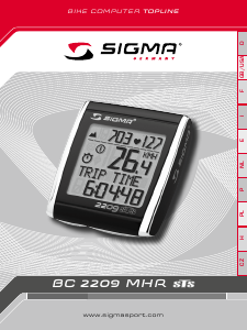 Mode d’emploi Sigma BC 2209 TARGA Compteur vélo