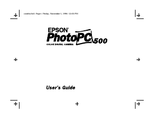 Handleiding Epson PhotoPC 500 Digitale camera
