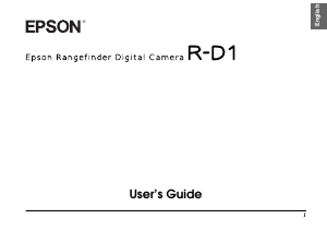 Handleiding Epson R-D1 Digitale camera