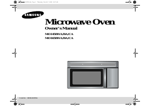 Manual Samsung MO1650BA Microwave