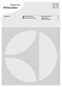 Manual de uso Electrolux EHD60010I Placa