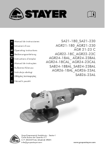 Manuale Stayer AGR 22-18 C Smerigliatrice angolare