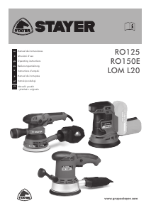 Manual Stayer RO 150 E Lixadeira excêntrica