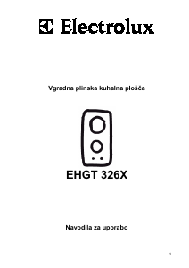 Priročnik Electrolux EHGT326X Grelna plošča