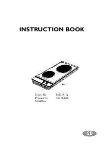Manual Electrolux EHI331X Hob
