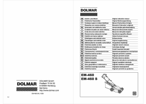 Manual Dolmar EM-460 Lawn Mower