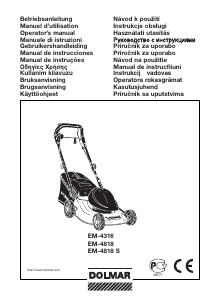Kullanım kılavuzu Dolmar EM-4316 Çim biçme makinesi