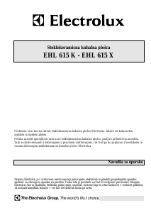 Priročnik Electrolux EHL615X Grelna plošča