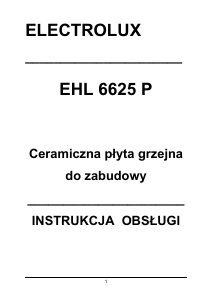 Instrukcja Electrolux EHL6625P Płyta do zabudowy