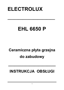 Instrukcja Electrolux EHL6650P Płyta do zabudowy