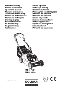 Manual de uso Dolmar PM-5175 S1 Cortacésped