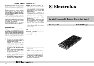 Manuál Electrolux EHO336X Varná deska