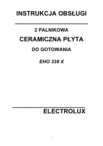 Instrukcja Electrolux EHO338X Płyta do zabudowy