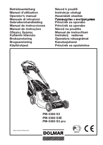 Manual de uso Dolmar PM-5360 S3E Cortacésped