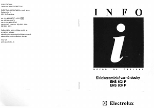 Návod Electrolux EHS800P Pánt