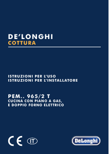 Manuale DeLonghi PEMX 965/2 T Cucina