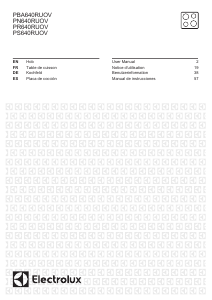 Manual de uso Electrolux PBA640RUOV Placa