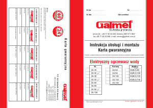 Instrukcja Galmet SG 120 Bojler