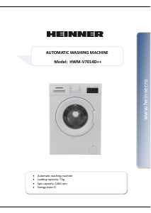 Наръчник Heinner HWM-V7014D++ Пералня