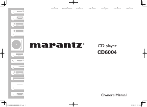 Manual Marantz CD6004 CD Player