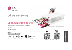 Priročnik LG PD233T Pocket Photo Tiskalnik fotografij