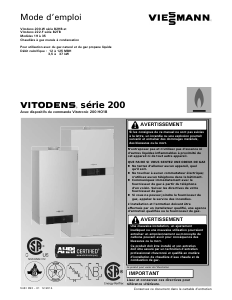 Mode d’emploi Viessmann Vitodens 222-W Chaudière chauffage central