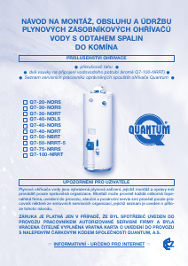 Manuál Quantum Q7-100-NRRT Bojler