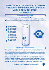 Manuál Quantum Q7-40-NORS Bojler