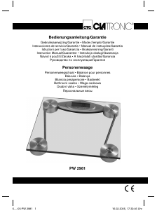 Manual Clatronic PW 2981 Scale