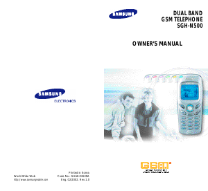 Manual Samsung SGH-N500GA Mobile Phone