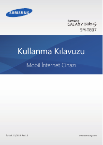 Kullanım kılavuzu Samsung SM-T807 Galaxy Tab S Tablet