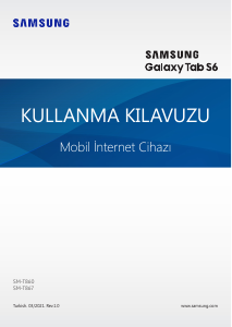 Kullanım kılavuzu Samsung SM-T867 Galaxy Tab S6 Tablet