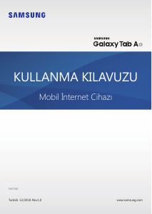 Kullanım kılavuzu Samsung SM-T587 Galaxy Tab A6 Tablet