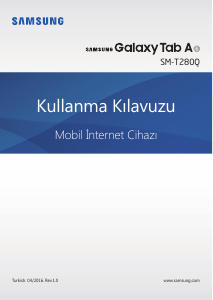 Kullanım kılavuzu Samsung SM-T280Q Galaxy Tab A6 Tablet