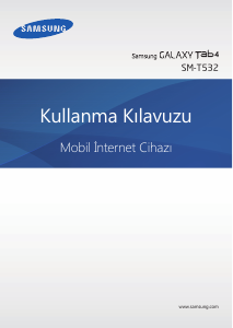 Kullanım kılavuzu Samsung SM-T532 Galaxy Tab 4 Tablet