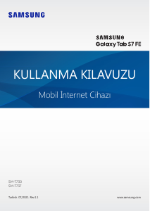 Kullanım kılavuzu Samsung SM-T737 Galaxy Tab S7 FE Tablet