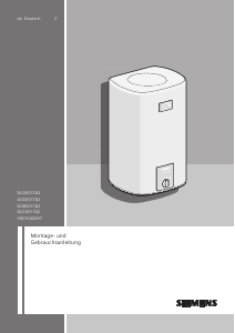 Bedienungsanleitung Siemens DG10011D2 Warmwasserspeicher