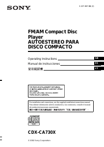 Handleiding Sony CDX-CA730X Autoradio