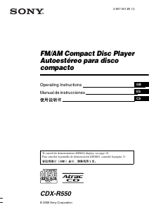 Handleiding Sony CDX-R550 Autoradio