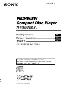 Handleiding Sony CDX-GT360 Autoradio