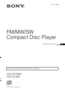 Manual Sony CDX-GT290S Car Radio