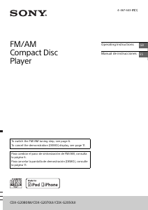 Manual de uso Sony CDX-G2050UI Radio para coche