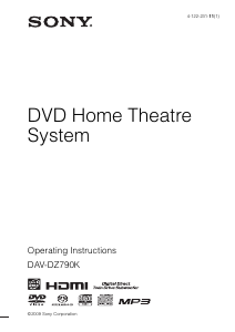 Manual Sony DAV-DZ790K Home Theater System