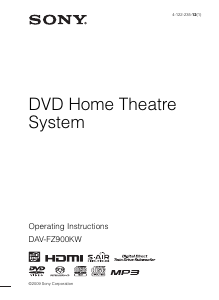 Manual Sony DAV-FZ900KW Home Theater System