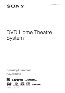 Manual Sony DAV-DZ390K Home Theater System