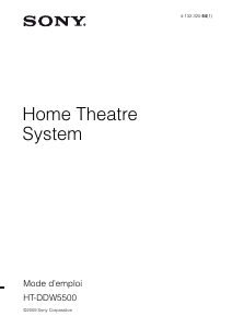 Mode d’emploi Sony HT-DDW5500 Système home cinéma