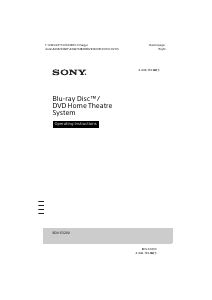 Manual Sony BDV-E3200 Home Theater System